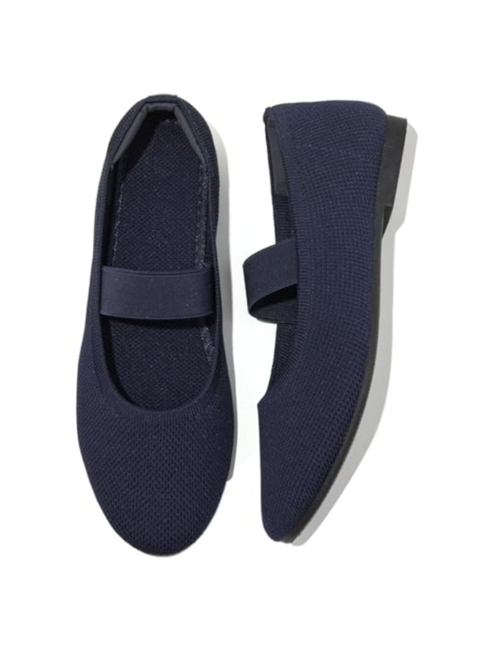 Women's Mary Jane Ballet Flats Slip On Mesh Knit Dress Shoes